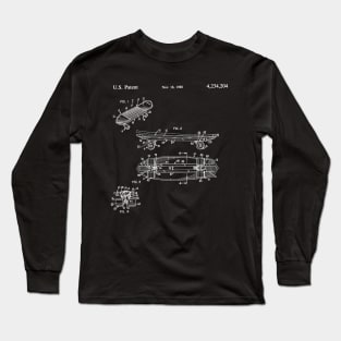 Original Skateboard Patent Long Sleeve T-Shirt